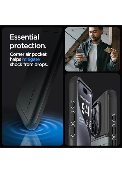 15 Pro ile Uyumlu Kılıf Slim Armor Cs Abyss Green - ACS06731 fiyatları