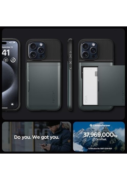 15 Pro ile Uyumlu Kılıf Slim Armor Cs Abyss Green - ACS06731 modelleri