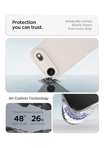 Air ile Uyumlu Ince Kılıf Air Hava Kanalı Teknolojisi Askeri Sınıf Koruma Natural Titanium Dokulu Yüzey Kapak - ACS09925 fiyatları