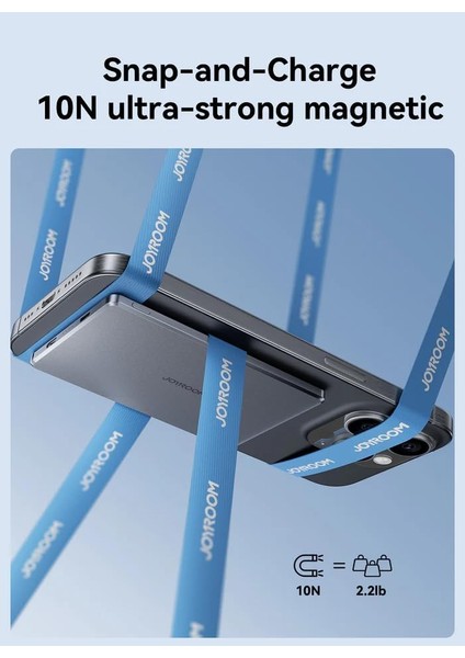 JR-PBM08 20W 5000MAH Ultra Ince Metal Manyetik Kablosuz Power Bank - Uzay Grisi fiyatları