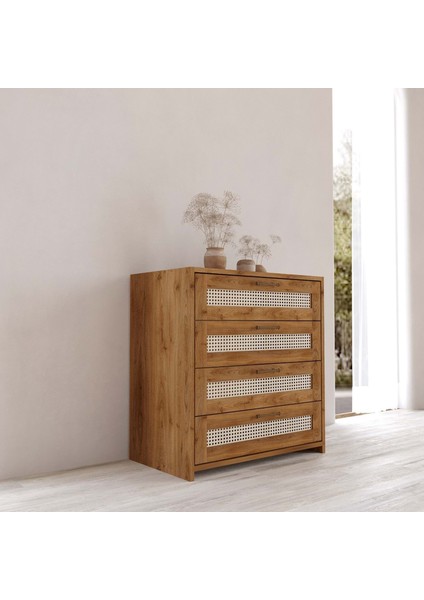 Padova Ceviz Hazeran Şifonyer 4 Çekmece