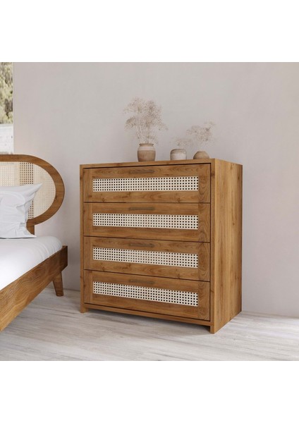 Padova Ceviz Hazeran Şifonyer 4 Çekmece fırsatları