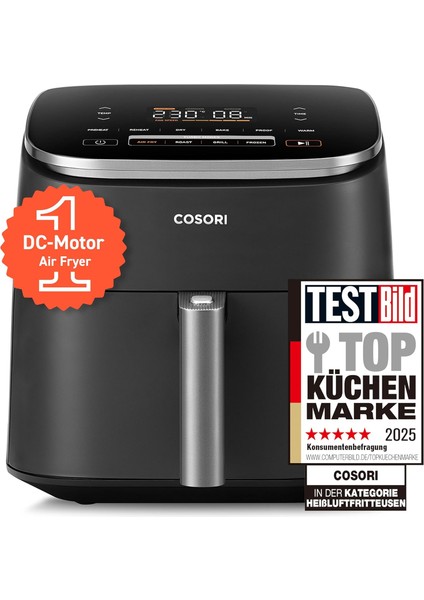 Turboblaze Dc Motor Airfryer Xxl 6l – 9-In-1 Akıllı Hızlı Pişirme | 5 Kademe, 87 Tarif