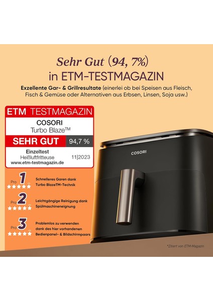 Turboblaze Dc Motor Airfryer Xxl 6l – 9-In-1 Akıllı Hızlı Pişirme | 5 Kademe, 87 Tarif fiyatları
