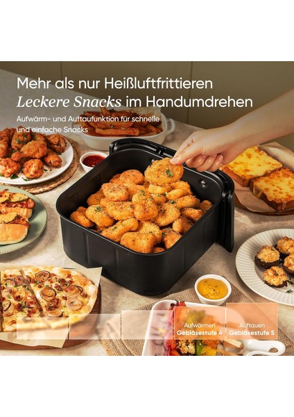 Turboblaze Dc Motor Airfryer Xxl 6l – 9-In-1 Akıllı Hızlı Pişirme | 5 Kademe, 87 Tarif