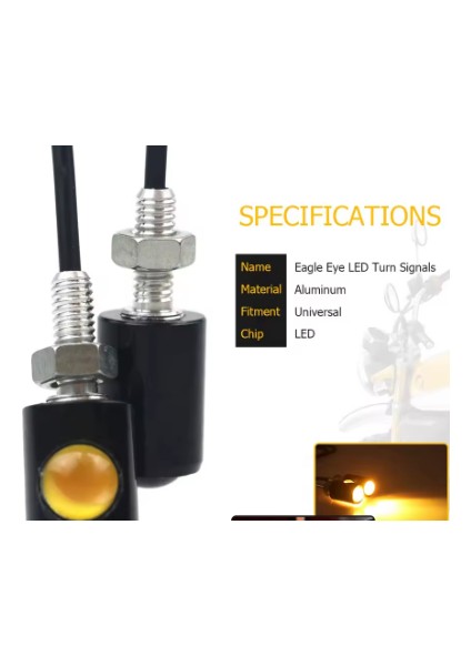 Motosiklet Sinyal Takımı - Sarı LED fiyatları