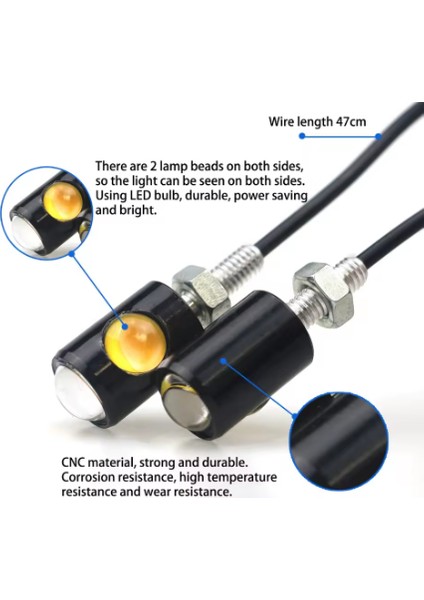 Motosiklet Sinyal Takımı - Sarı LED modelleri