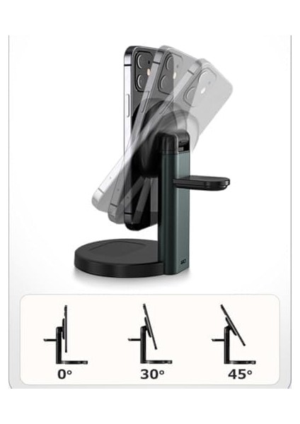 3&apos;ü 1 Arada Manyetik Magsafe Uyumlu Qi2 Kablosuz Şarj Standı ile Uyumlu- ile Uyumlu- ile Uyumlu (S36-A 3in1) fiyatları