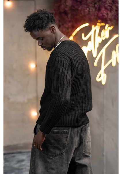 Oversize Crop Model V Yaka Düğme Kapamalı Örgü Hırka fırsatları