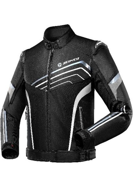 Motosiklet Montu Full Korumalı 4 Mevsim Maxdura Kumaş ve Pu Deri Motor Mont Black Edt fiyatları