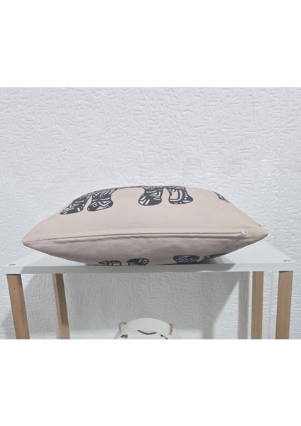 Hint Fil Desenli Dijital Baskı Çift Taraf Desenli 2'li Kare Yastık Kırlent Kılıfı indirimleri