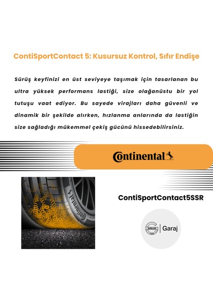 225/40R18 88Y Continental CONTISPORTCONTACT5SSR - 2024 Yaz indirimleri