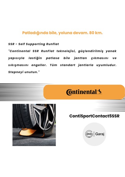 225/40R18 88Y Continental CONTISPORTCONTACT5SSR - 2024 Yaz