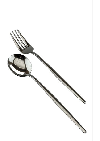 Round Yeni Nesil 24 Parça 12 Kişilik Yemek Kaşığı, Yemek Çatalı