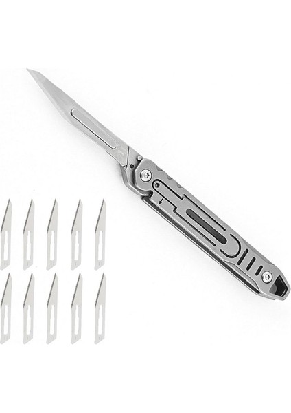Katlanabilir Mini Neşter 11 Numara (10 Adet Yedek Bıçaklı)