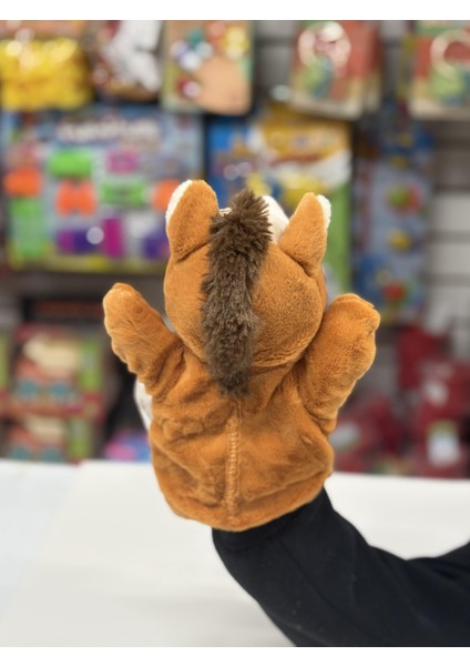 Peluş 25 cm El Kuklası Kahverengi At Kukla modelleri