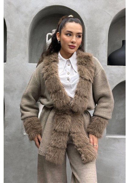 Kürklü Triko Takım – Trend Tasarım, Tesettür Uyumlu, Sıcak Tutan Kışlık Ikili Takım