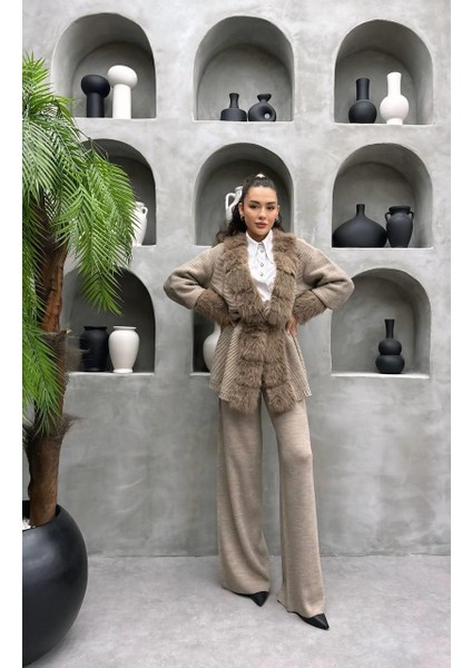 Kürklü Triko Takım – Trend Tasarım, Tesettür Uyumlu, Sıcak Tutan Kışlık Ikili Takım fiyatları