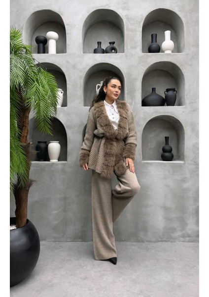 Kürklü Triko Takım – Trend Tasarım, Tesettür Uyumlu, Sıcak Tutan Kışlık Ikili Takım modelleri