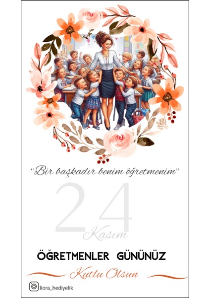 Öğretmenler Günü Hediyesi Kart ve Anahtarlık