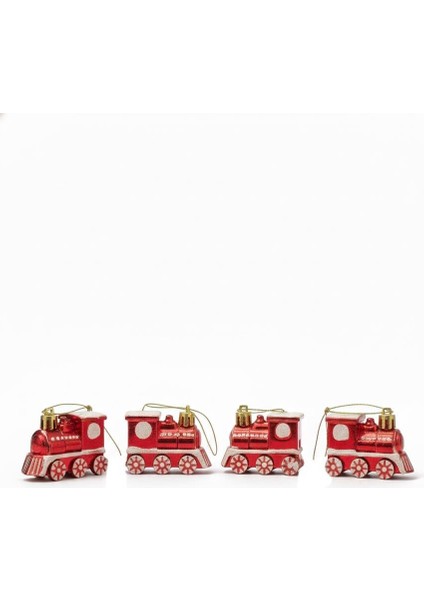 5.5×4.5 cm 4'lü Kırmızı Simli Yılbaşı Tren Seti – Dekoratif Masa ve Ağaç Süsü fiyatları