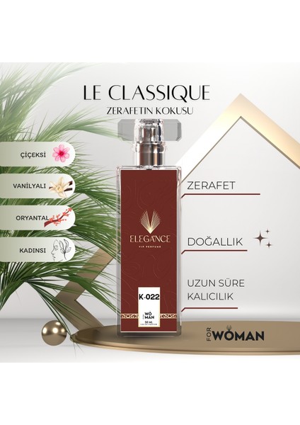Le Classique Edp 50 ml – Çiçeksi ve Oryantal Kadın Parfümü (K-022)