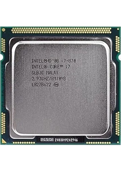Core I7 870 2,93 Ghz 8 MB Cache 1156 Pin Işlemci Tray