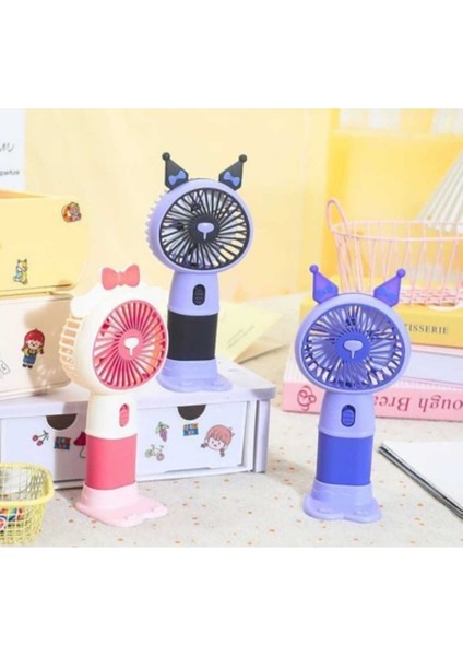 Sevimli Karakterler Mini El Fanı(Mor) modelleri