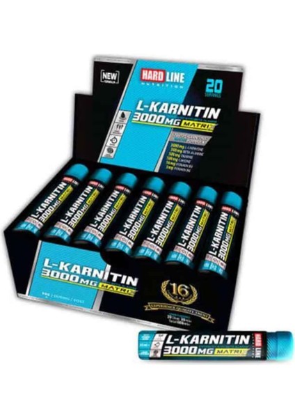Hard Line Nutrition Hardline L-Karnitin Matrix 3000 Mg Şeftali 20 Ampül