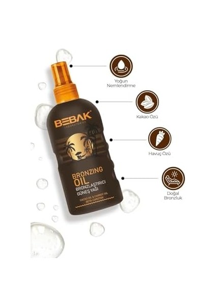 Bebak Güneş Yağı Bronzlaştırıcı 150 ml modelleri
