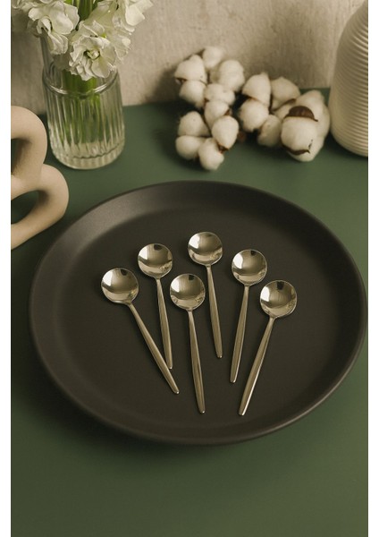 Round Yeni Nesil 6'lı Çay Kaşığı Paslanmaz Çelik