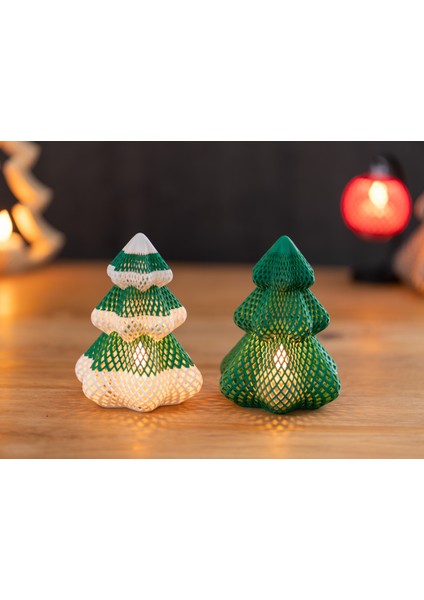 Örgü Noel Ağacı (Tea Light Hediyeli) modelleri