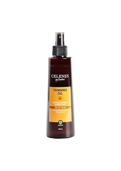 Celenes Herbal Bronzlaştırıcı Güneş Yağı, 200ML