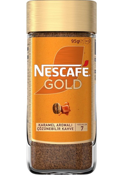 Nescafe Gold Karamel Aromalı Çözünebilir Kahve Kavanoz 95G