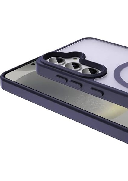 Galaxy S24 Fe Kılıf M-Safe Şarj Özellikli Mat Arka Yüzey Sio Kapak Mor fiyatları