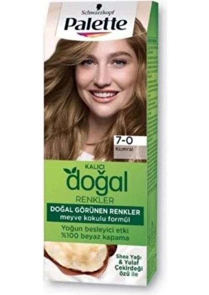 Palette Kalıcı Doğal Renkler 7-0 Kumral Shea Yağı & Yulaf Çekirdeği Özlü Saç Boyası
