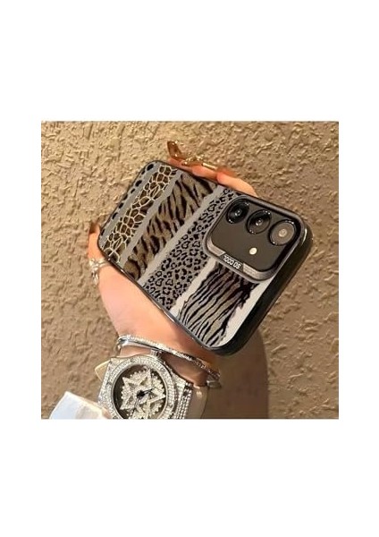 Galaxy A54 ile Uyumlu Kılıf Leopar Desenli Kahverengi Çizgili Metalik Hassas Tuş Butonlu Kamera Kenarları Yükseltilmiş Çıkıntılı Korumalı Arka Kapak fiyatları