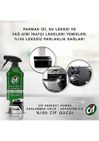 Cif Perfect Power Ocak & Fırın & Mangal Için Sprey Temizleyici (1 x 435 Ml) modelleri