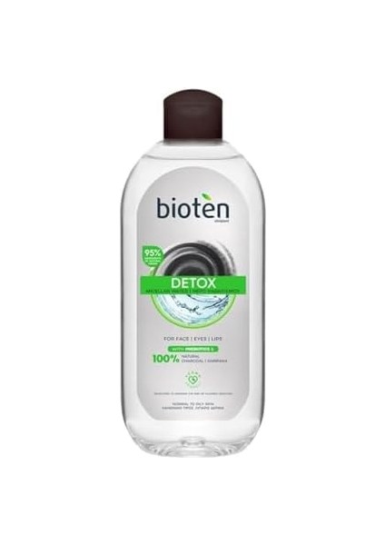 Bioten Detox Makyaj Temizleme Micellar Suyu Yüz, Göz ve Dudaklar Için Normal/yağlı Ciltler 400 ml