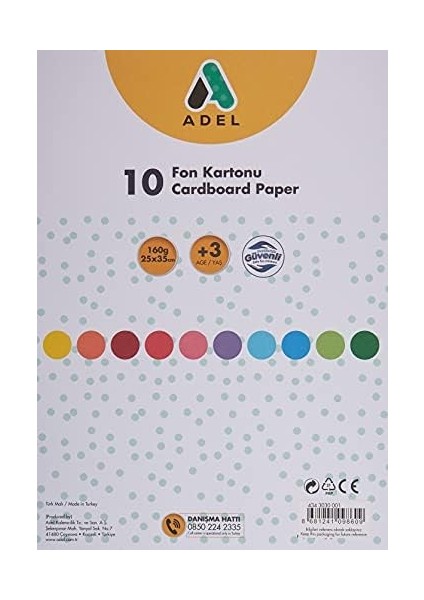 Fon Kartonu, 25X35, Karışık, 10&apos;lu modelleri