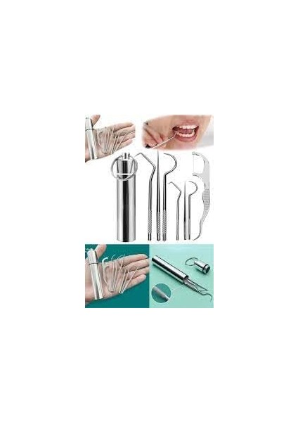 Canelf 7 Parça Diş Tartar Sökücü Seti, Paslanmaz Çelik Diş Temizleme Aletleri, Diş Taşı Kazıyıcı, Cımbız, Küret Seti, Evde Ağız ve Diş Bakımı Için fiyatları