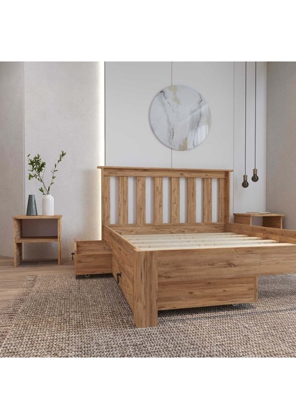 Shark New Atlantik 2 Çekmeceli Mdf Karyola | Kolay Kurulum modelleri