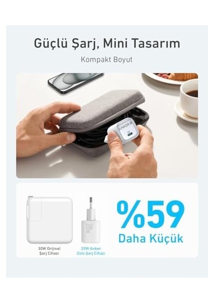 Zolo 20 W Type C Şarj Cihazı A2699, Beyaz modelleri
