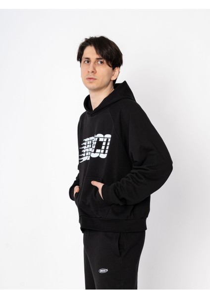 Unisex Oversize Kapüşonlu Baskılı Logo Sweatshirt indirimleri