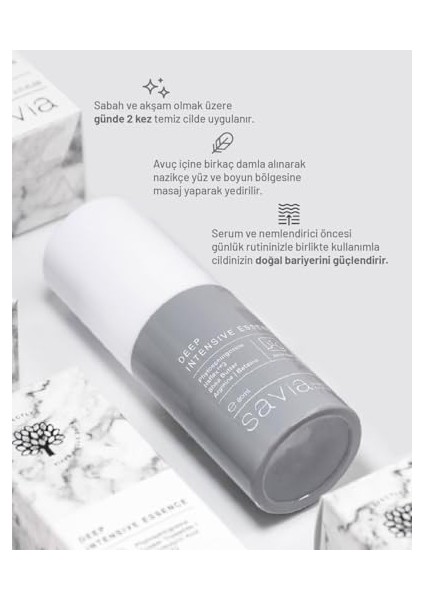 Savia Deep Intensive Essence – Hassas Ciltler Için Yatıştırıcı, Leke ve Kırışıklık Karşıtı Yüz Serumu, Peptit ve Tremella Özlü Bitki Bazlı Kore Esansı, Yoğun Nemlendirici Bakım - 80 ml modelleri