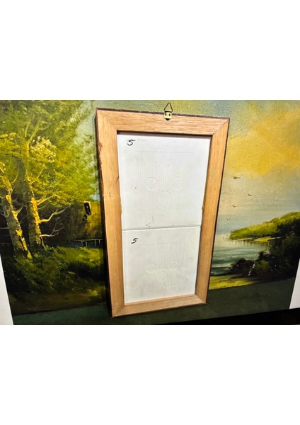 Batı Almanya Dönemi Ahşap Çerçevesinde Porselen Tablo 34 cm 19 cm Ölçülerinde fiyatları
