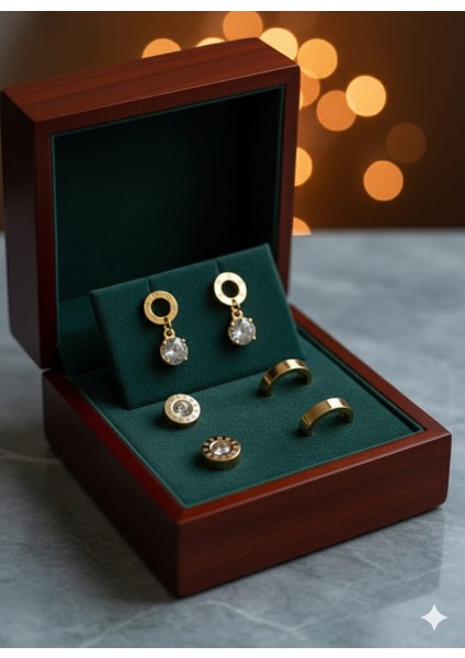 Çelik Üçlü Küpe Seti fiyatları