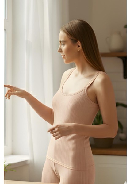 Kadın Raporlu Kumaş Dantel Şeritli Askılı Atlet | Kadın Atlet fiyatları