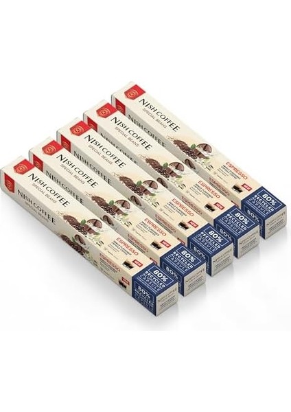 Nish Kahve Vanilya Aromalı Kapsül Kahve 5&apos;li Set 50 Adet modelleri