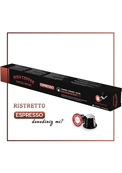 Nish Nespresso Uyumlu Kapsül Kahve 10&apos;lu Set (5x Italy, 5x Ristretto) fiyatları